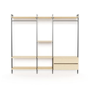 Modulárny policový systém v dekore duba v prírodnej farbe 245x220 cm Project – Ordena