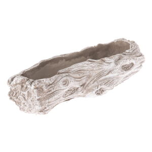 Sivý betónový kvetináč Dakls Natural, délka 28,5 cm
