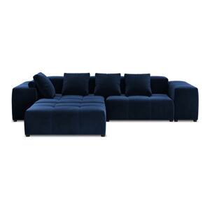Modrá zamatová rohová pohovka (variabilná) Rome Velvet - Cosmopolitan Design