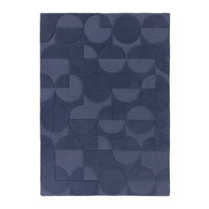 Modrý koberec z vlny Flair Rugs Gigi, 120 × 170 cm