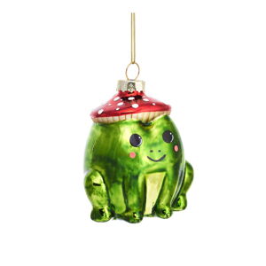 Sklenená vianočná ozdoba Frog – Sass & Belle